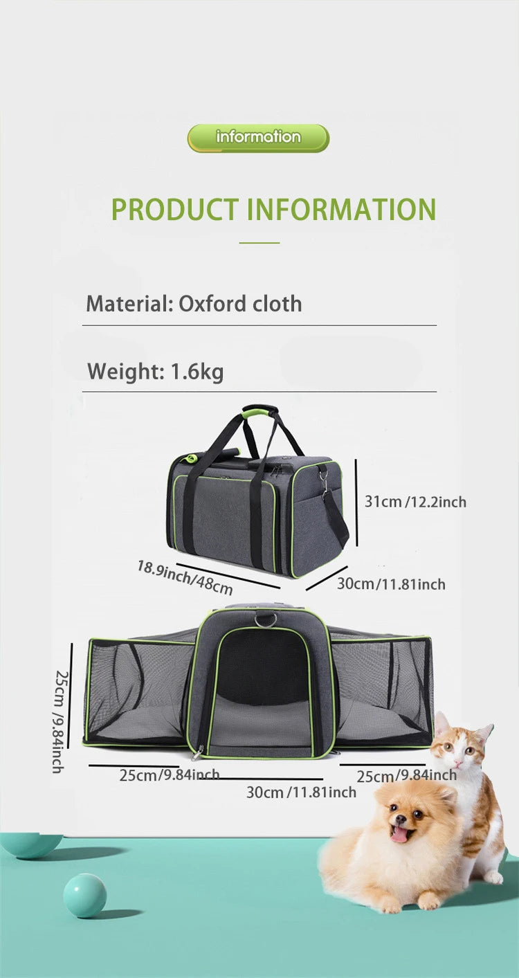 Foldable Large Capacity Pet Carrier Bag