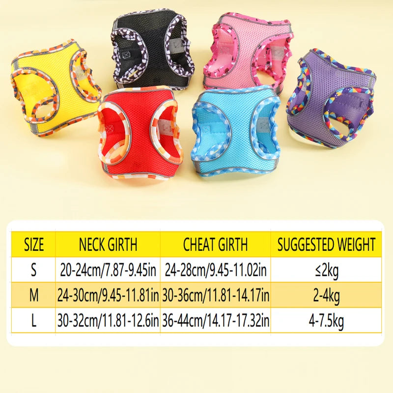 No-Pull Step-In Dog Harness & Leash Set for Small & Medium Dogs