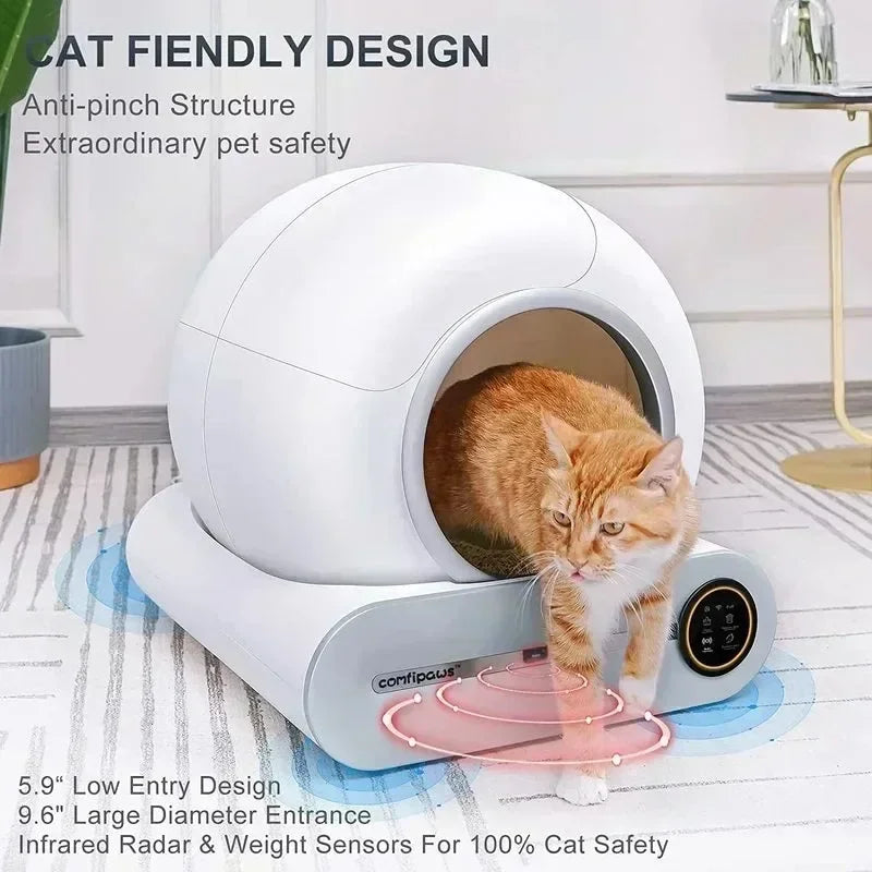 65L Self-Cleaning Cat Litter Box with App Control — Choose Your Bundle