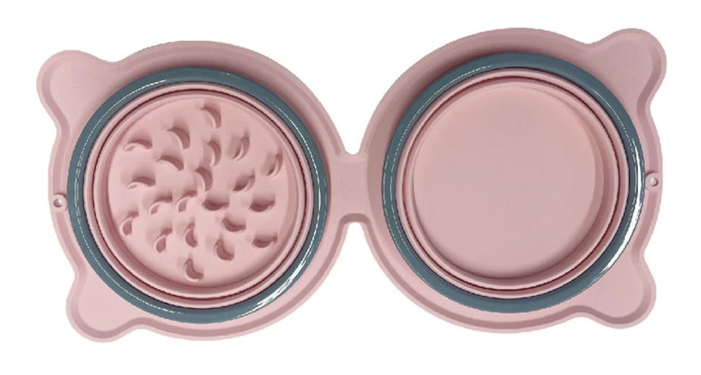 Foldable Silicone Travel Bowl for Dogs & Cats