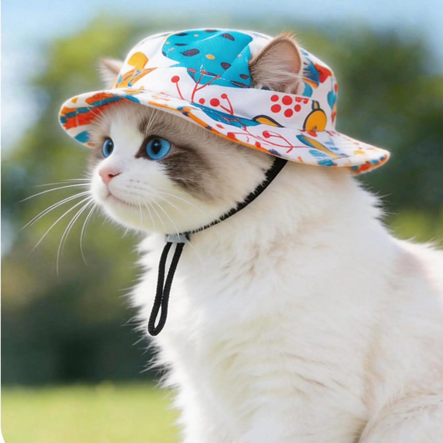 Adjustable Sun Hat for Cats & Small Dogs