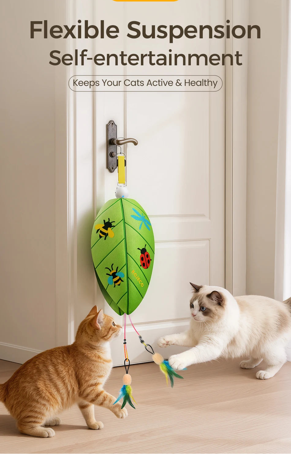Automatic Hanging Laser & Feather Cat Toy