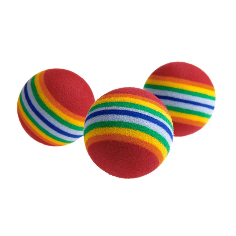 Colourful EVA Foam Cat Toy Balls – Pack of 10