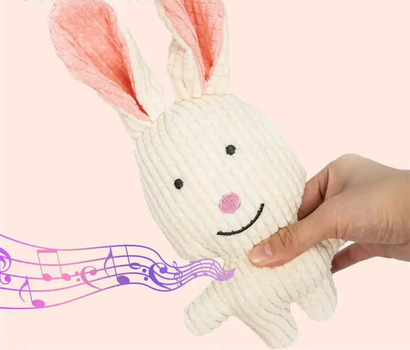 Jouet couineur interactif en peluche pour chien - Jouet à mâcher résistant en forme d'animal