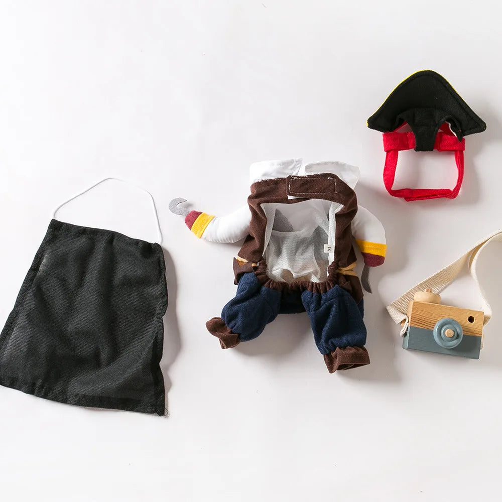 Pirate Costume Suit with Hat for Cats & Dogs