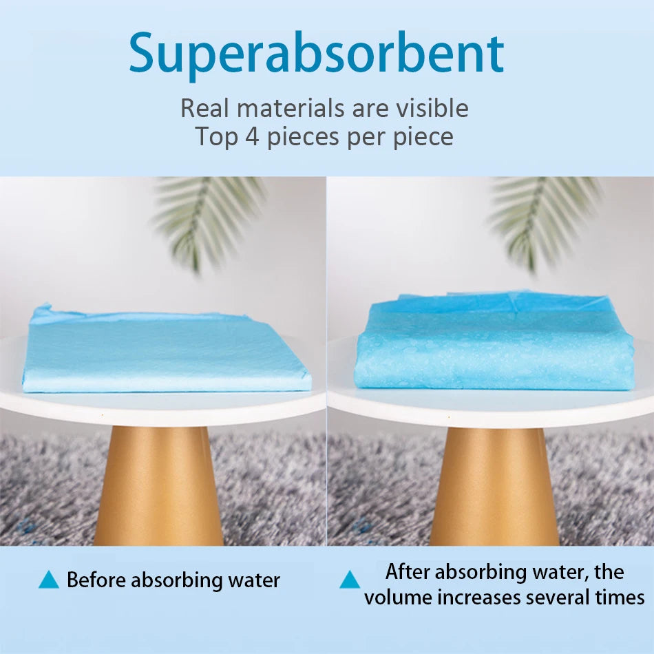 Absorbent Puppy Training Pee Pads — Disposable Dog Diapers for Indoor Use