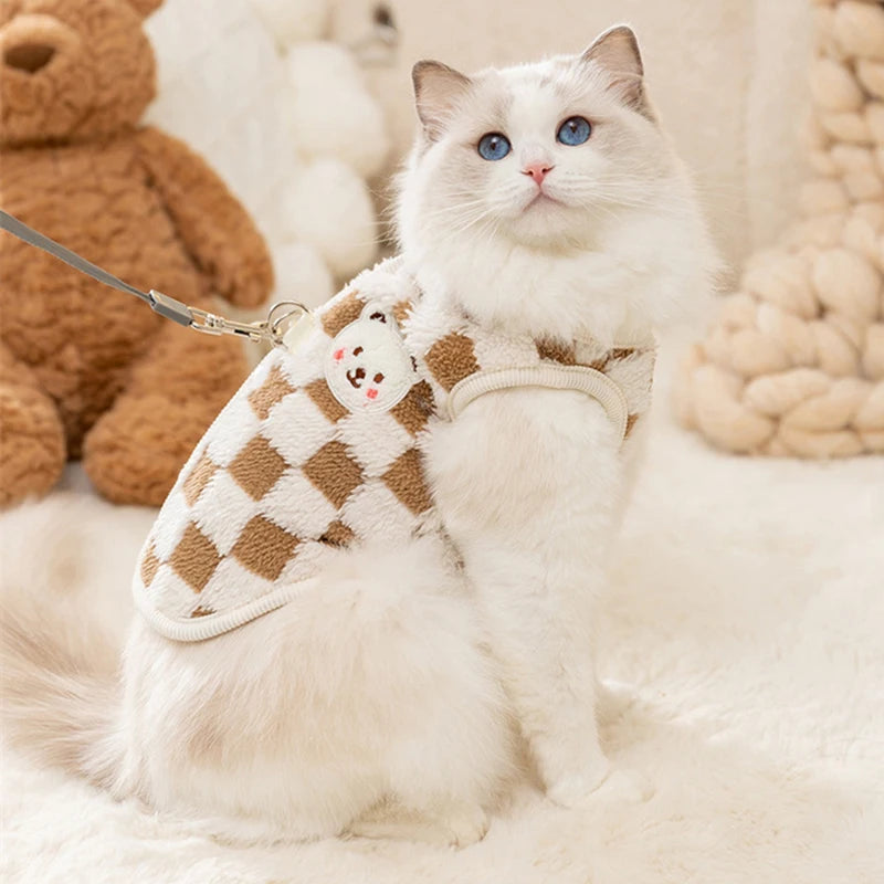 Fleece Button Jacket for Cats & Small Dogs