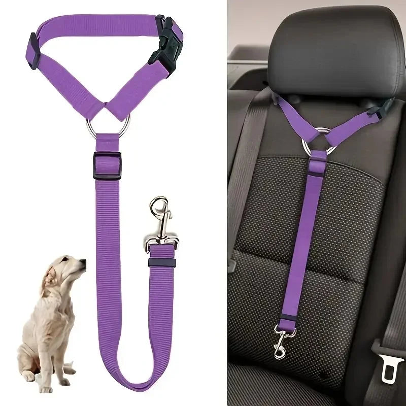 Adjustable Car Seat Belt Safety Rope for Dogs & Cats