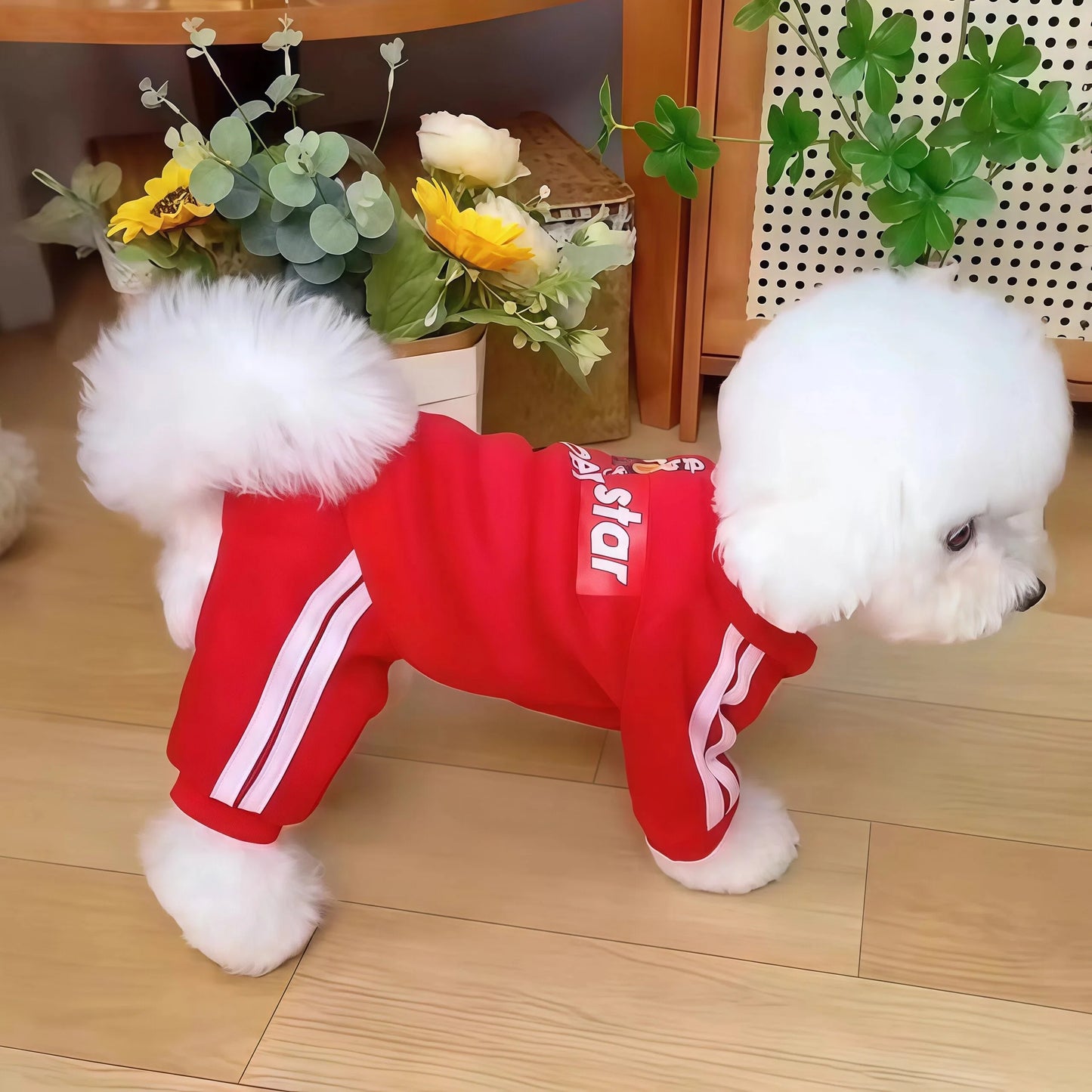 Fleece Hoodie Jumpsuit for Dogs & Cats