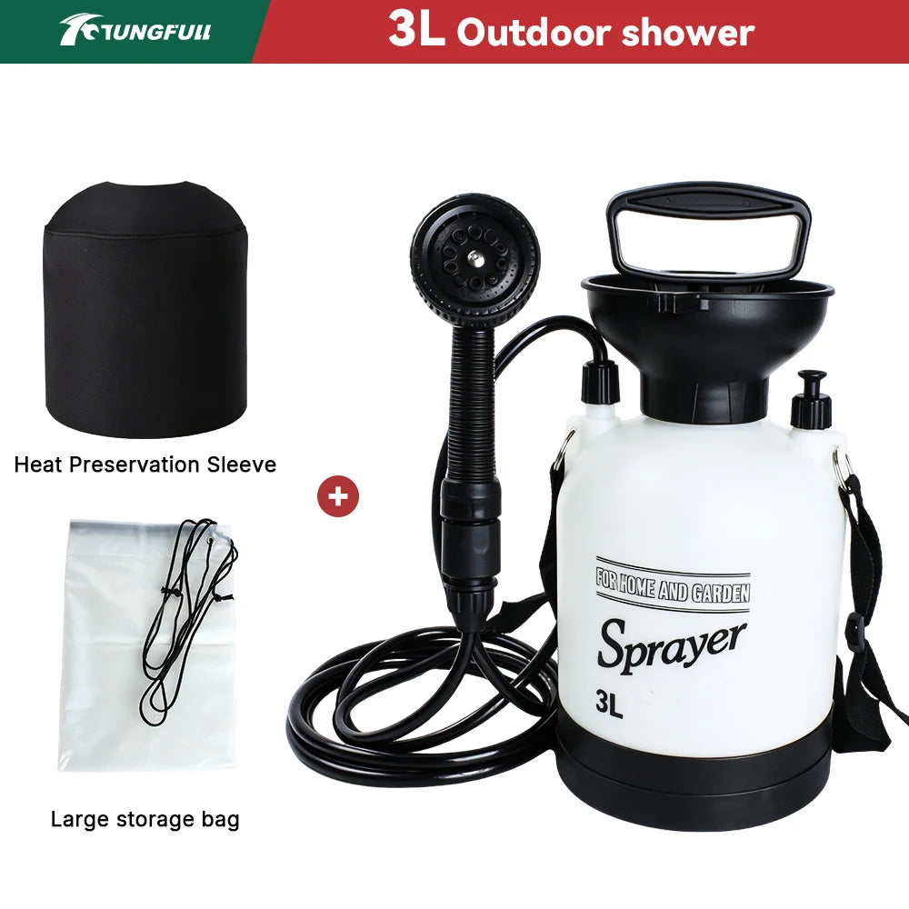 Portable Manual Camping Shower Pump with 3m Hose