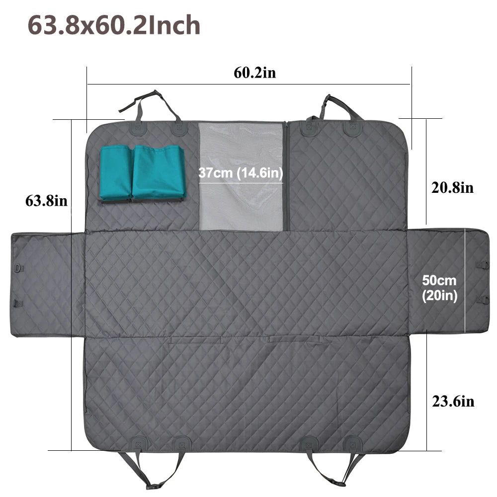 Waterproof Dog Car Seat Cover & Hammock | Rear Seat Protector