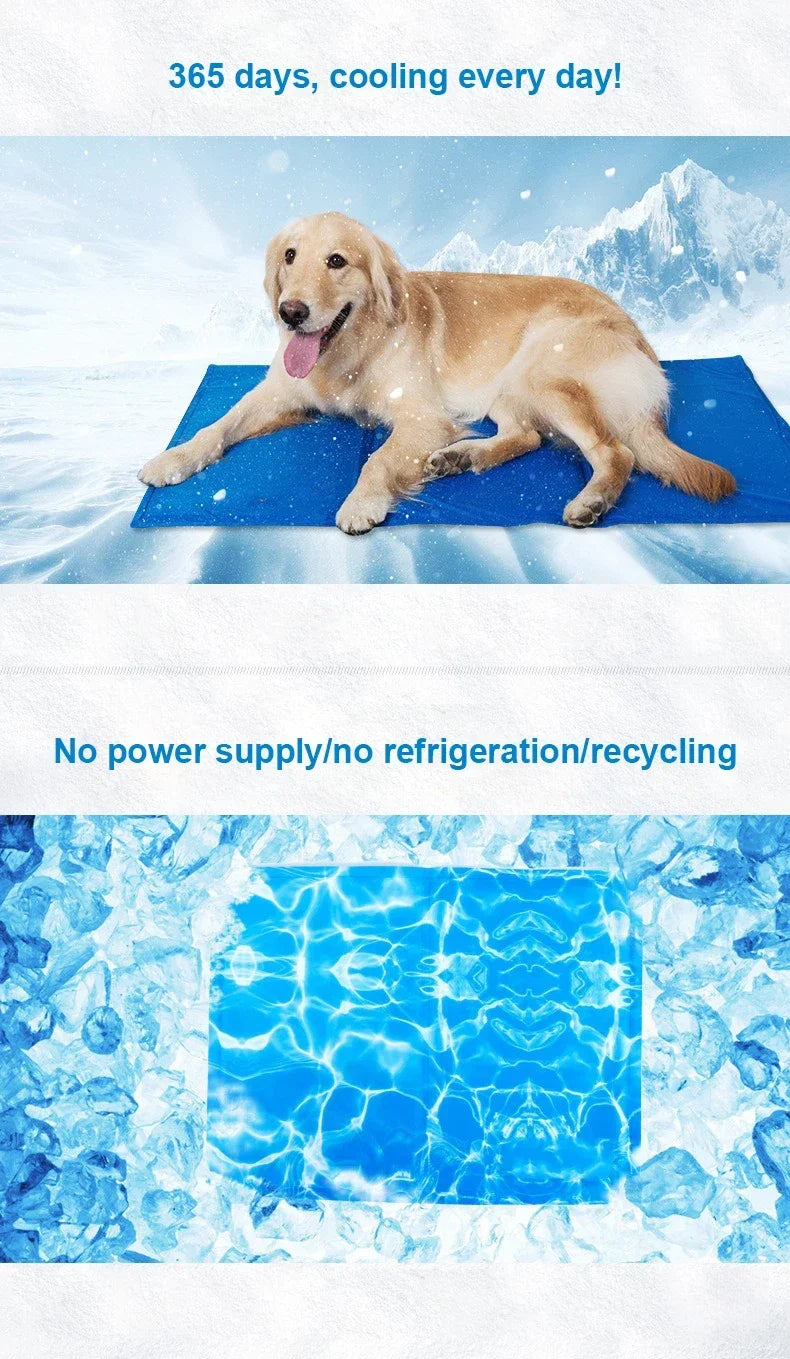 Cooling Gel Ice Mat for Dogs & Cats – Summer Heat Relief Sleeping Pad