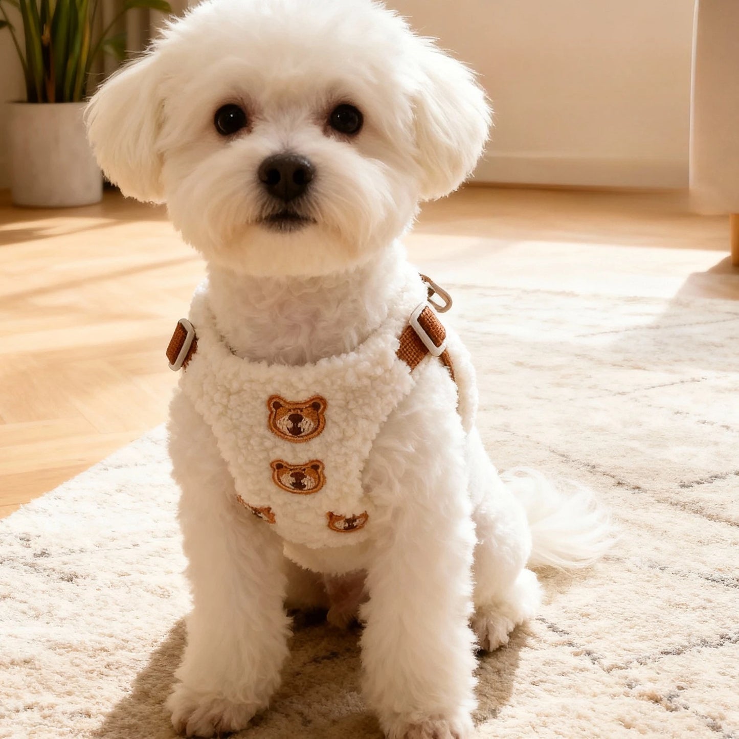 Bear Design Breathable Harness & Leash Set for Small Dogs & Cats