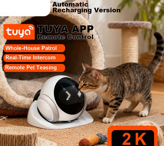 Auto-Charging Robot Pet Camera with HD 5G Wi-Fi & Night Vision