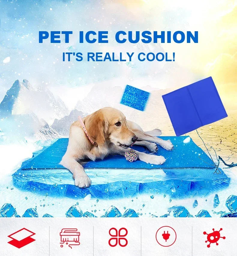 Cooling Gel Ice Mat for Dogs & Cats – Summer Heat Relief Sleeping Pad