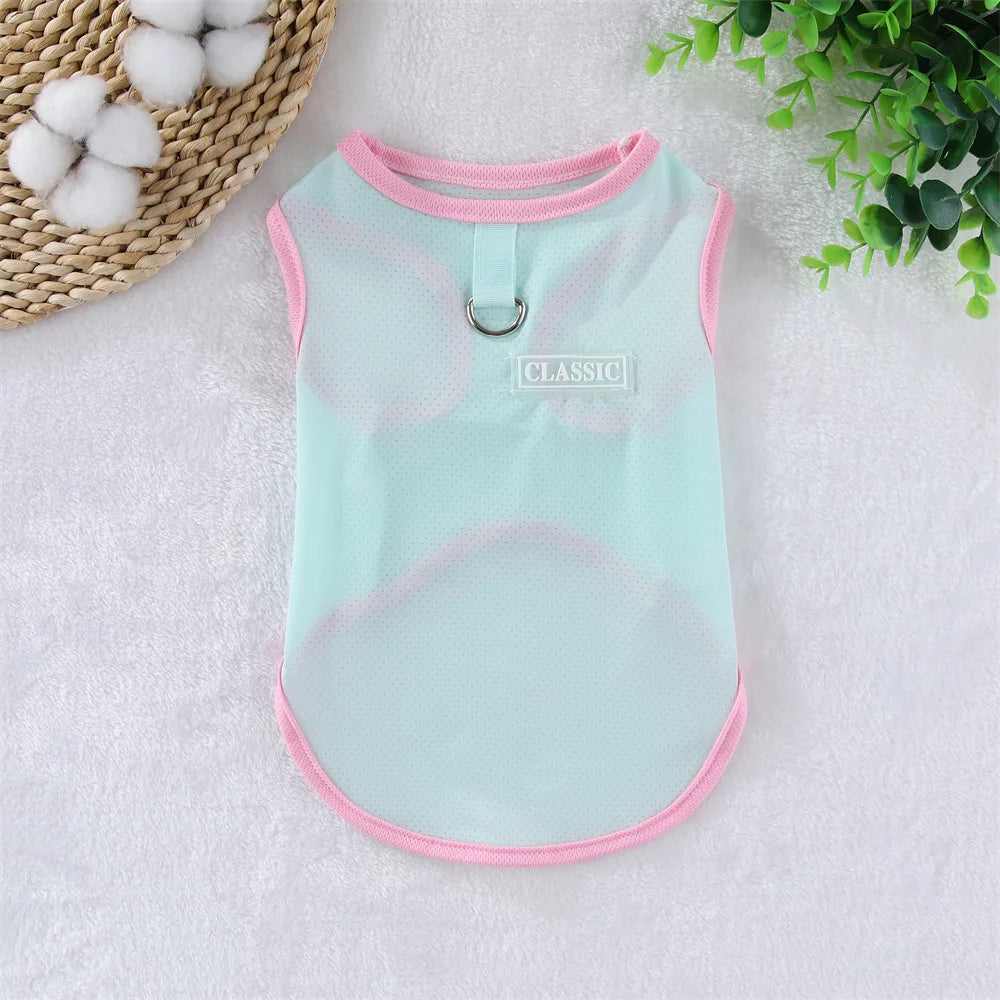 Breathable Mesh Cooling Vest with D-Ring for Small Dogs