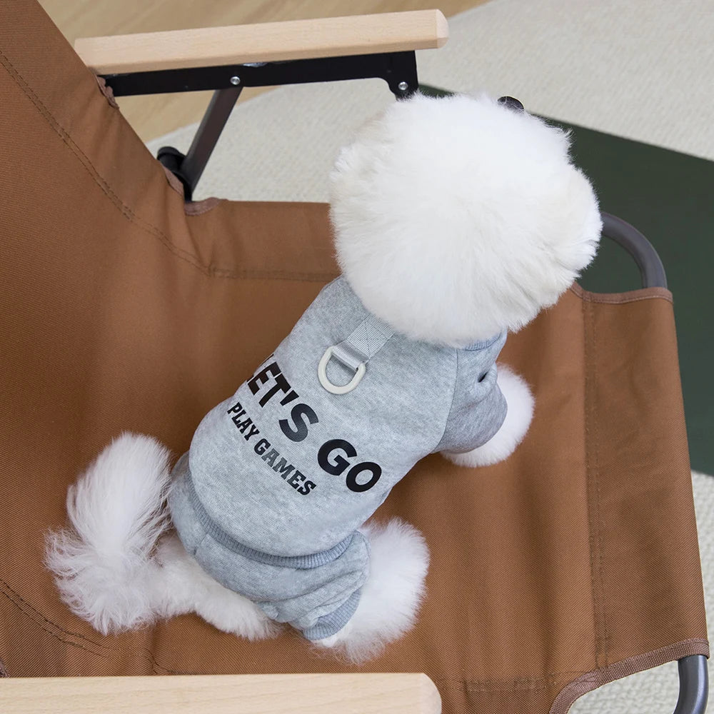 Thickened Dog Hoodie Jumpsuit for Small & Medium Dogs
