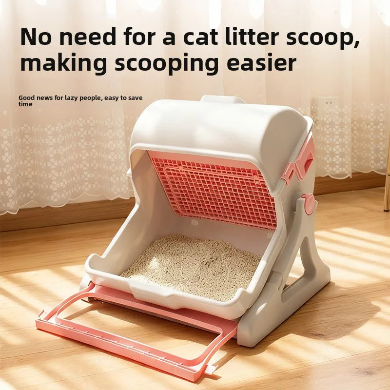 Semi-Automatic Self-Cleaning Cat Litter Box — XXL Semi-Enclosed Design, 4 Styles