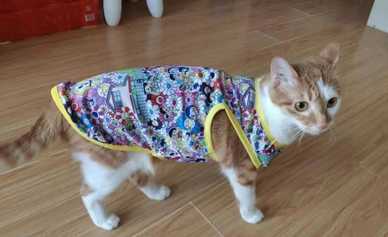 Cartoon Print Summer Vest for Cats & Small Dogs