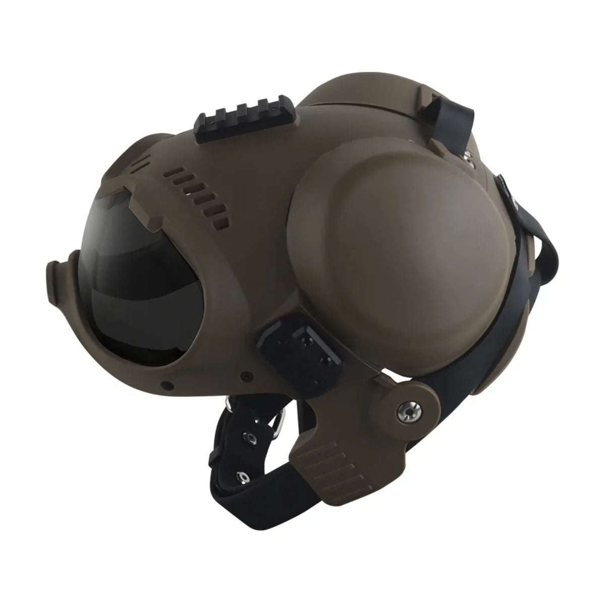 K9 Tactical Dog Helmet with Dual Goggles for Medium & Large Working Dogs