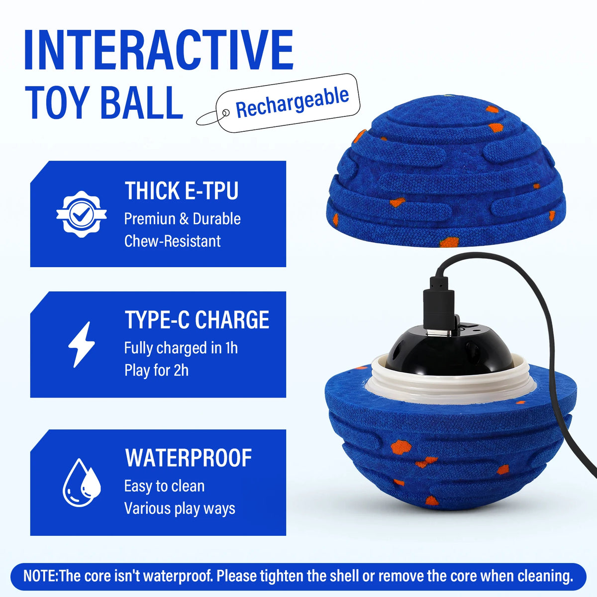 Smart Interactive Dog Toy Ball with Remote Control