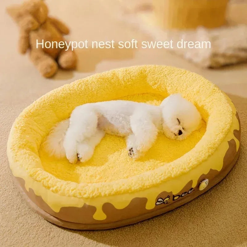 Panier Douillet pour Chien avec Couverture - Coussin Moelleux pour Chats et Chiens de Petite à Grande Taille