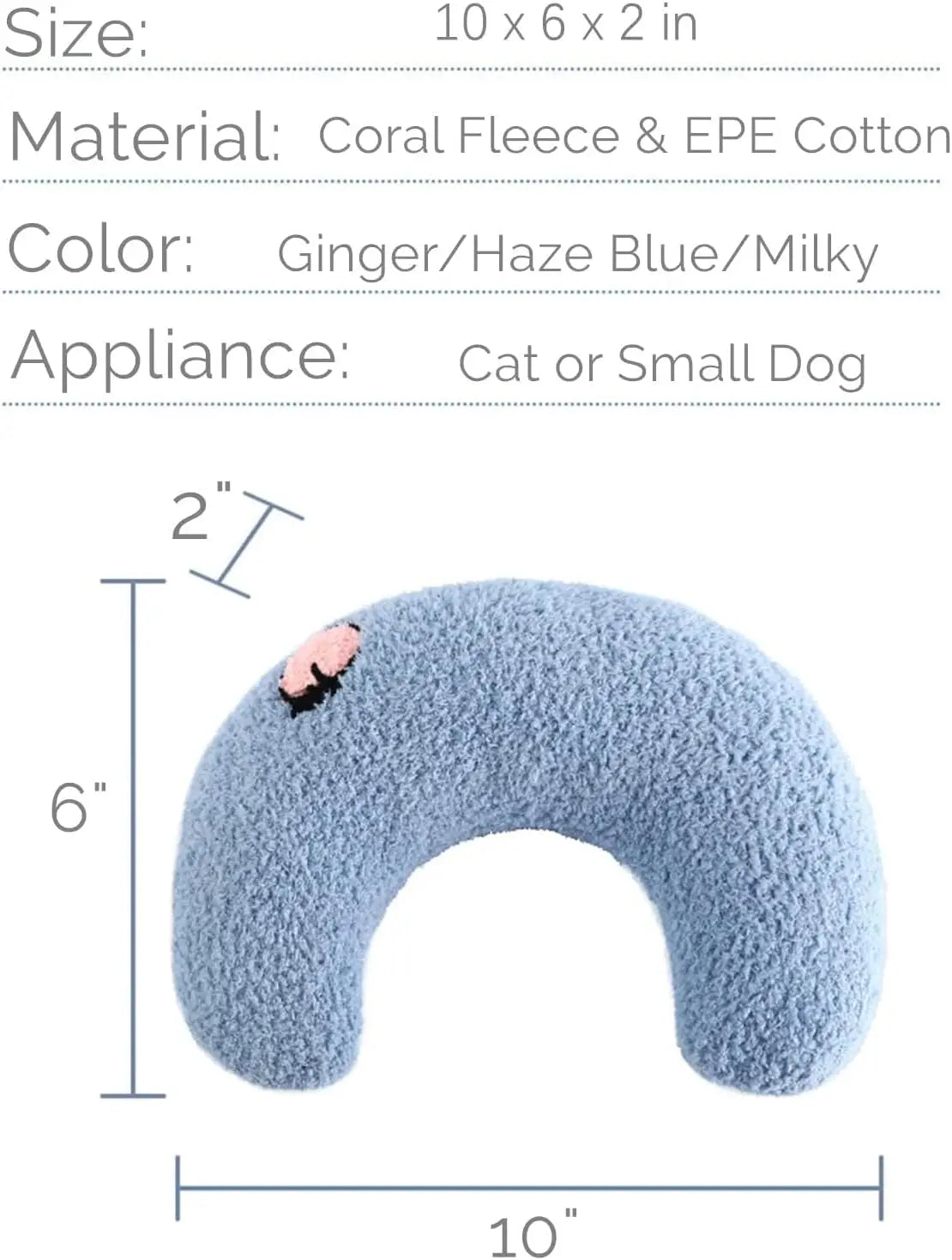 Ultra Soft Fluffy Cat Calming Pillow — Half Donut Cuddler for Joint Relief & Better Sleep
