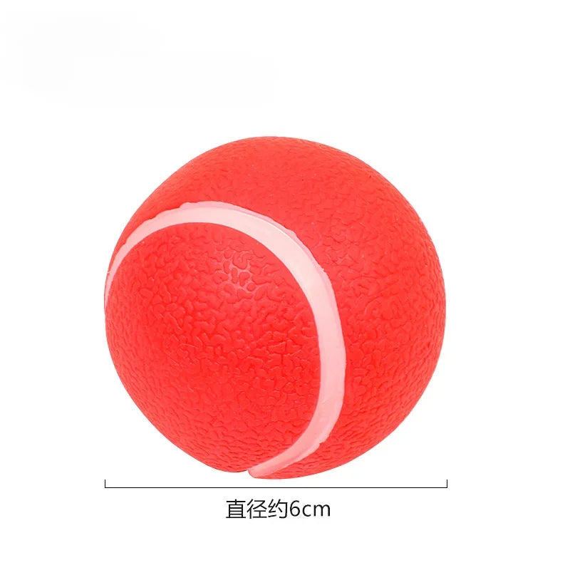 Interactive Squeaky Ball Dog Toy - Teeth Cleaning