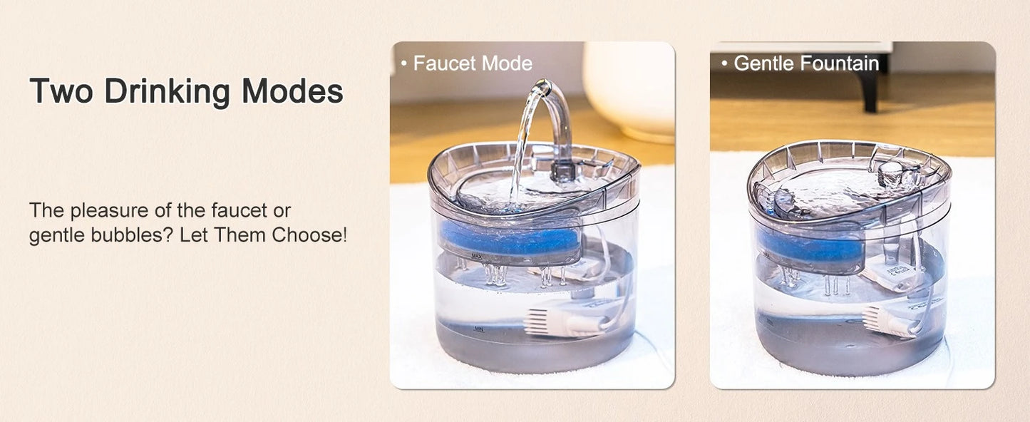 Fontaine à eau pour chat - Distributeur automatique d'eau pour animaux de compagnie 1,8 L