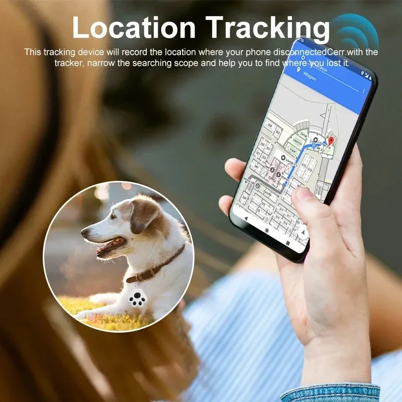 Mini Bluetooth Anti-Lost Tracker with Two-Way Finding for Pets, Keys & Bags