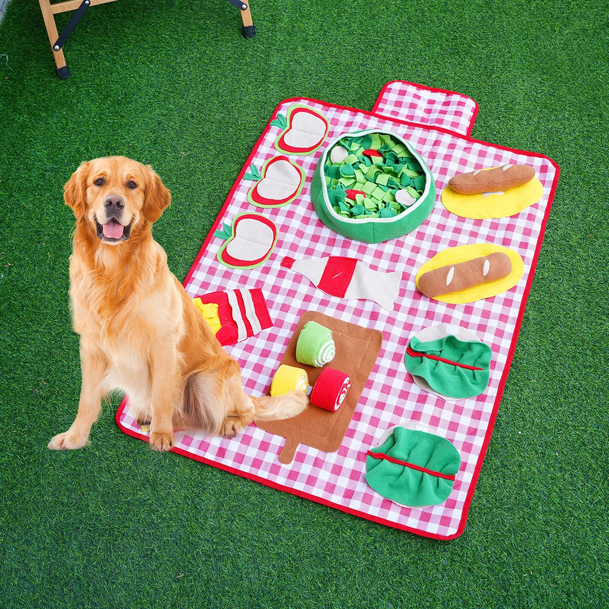 Picnic-Themed Dog Snuffle Mat