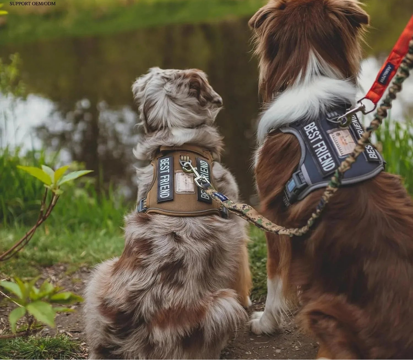 No-Pull Tactical Dog Harness with Reflective Strips