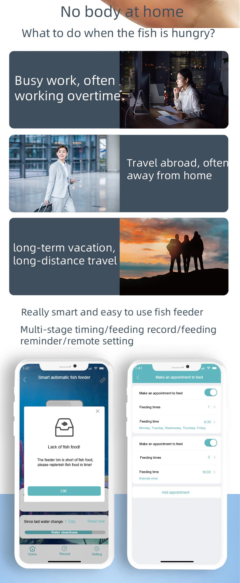 Smart WiFi Automatic Fish and Turtle Feeder - Multiple Capacity Options