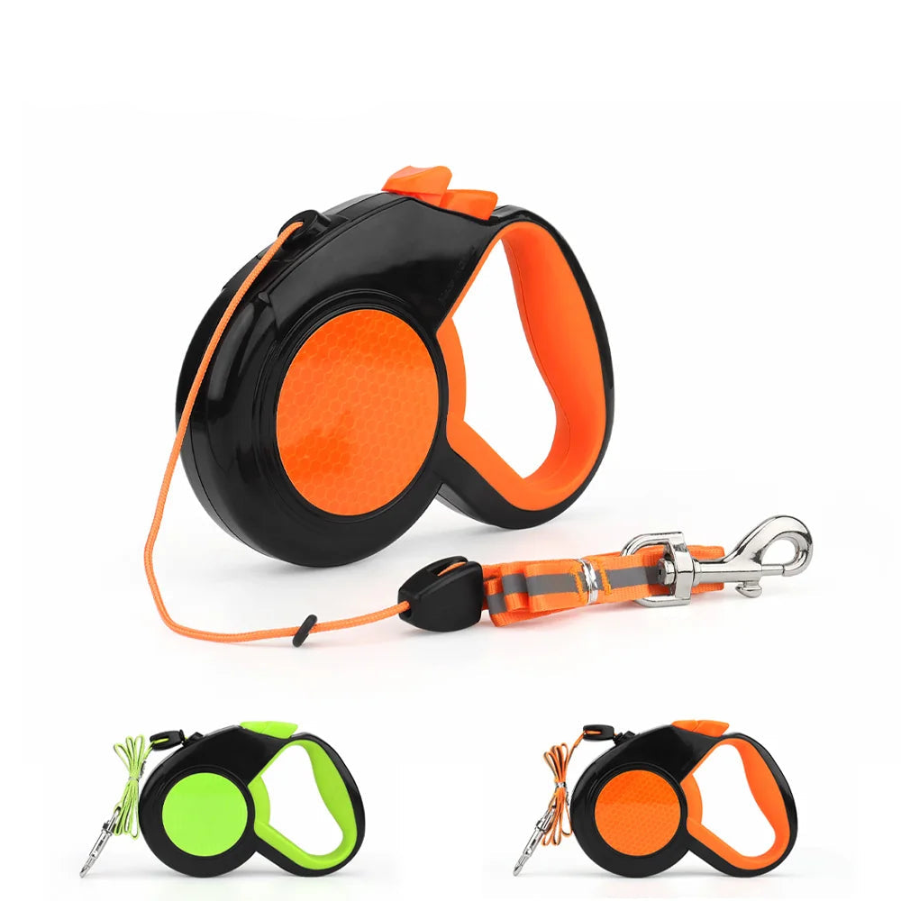 Reflective Retractable Dog Lead — 3m, 5m & 8m