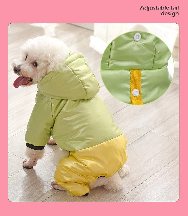 Waterproof Winter Down Hoodie Jacket for Small Dogs