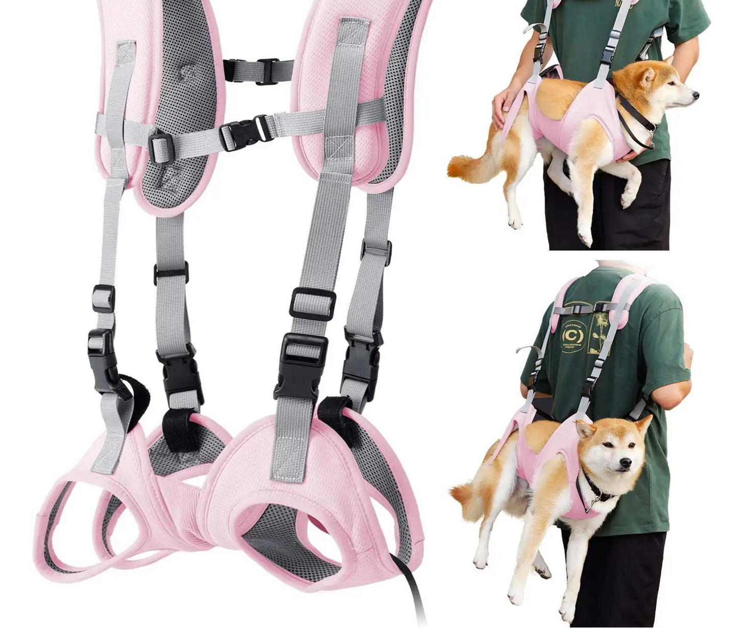 Dog Carrier Backpack & Front Carrier with Lift Harness - Legs Out Design