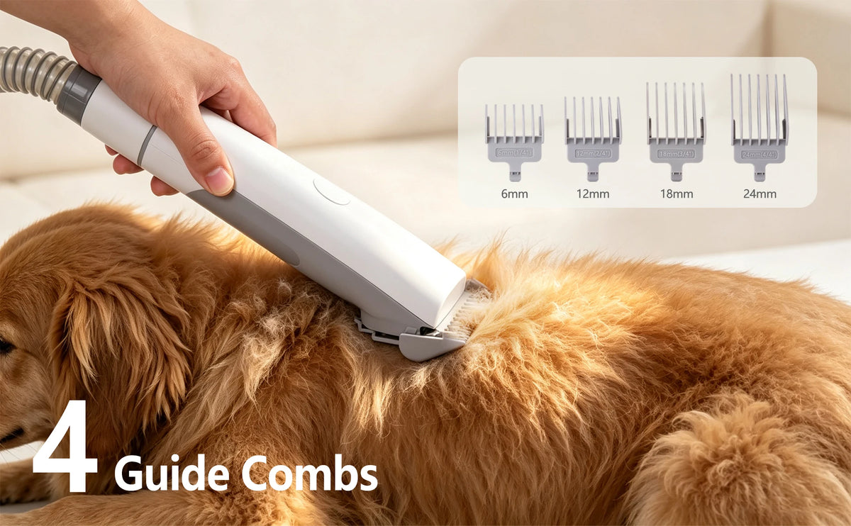5-in-1 Pet Grooming Vacuum Kit | UK Plug Available | 2L | 3 Speeds | CE Certified