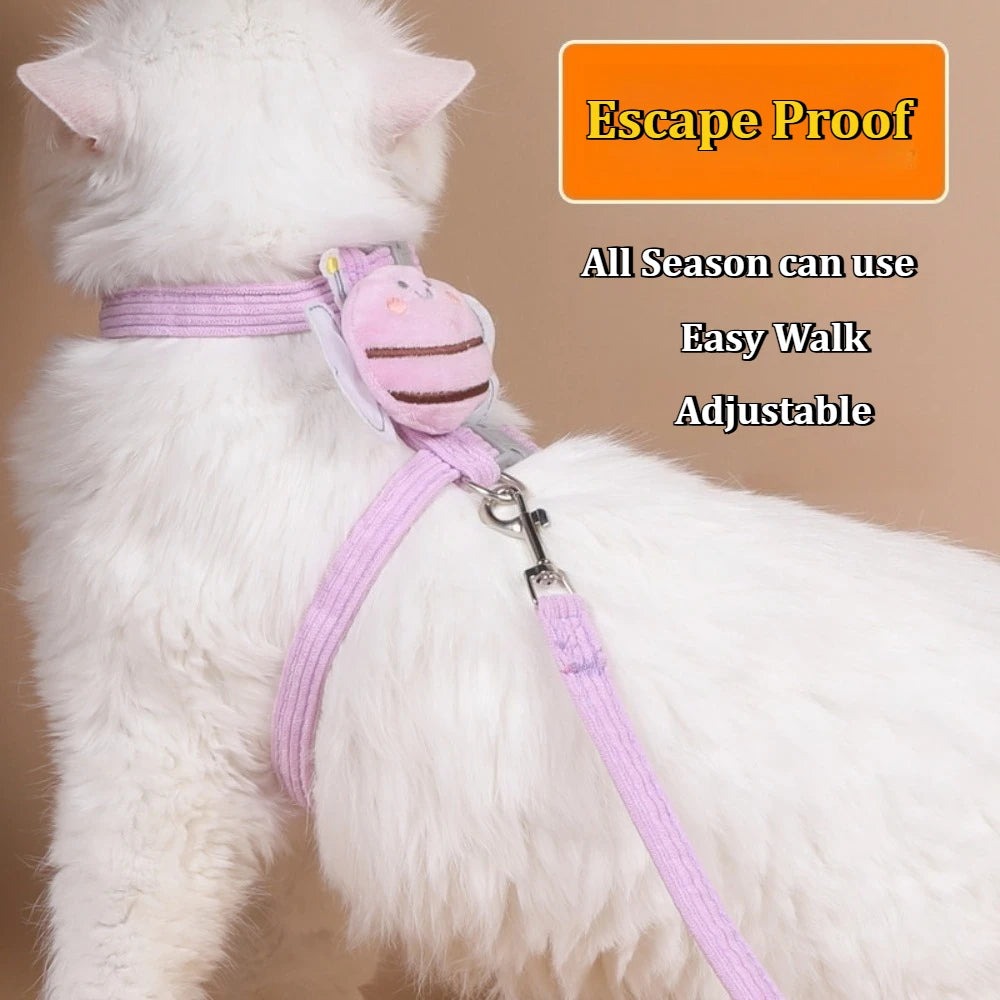 Escape-Proof Soft Mesh Cat Harness & Leash Set | Adjustable Padded Vest for Kittens, Small, Medium & Large Cats