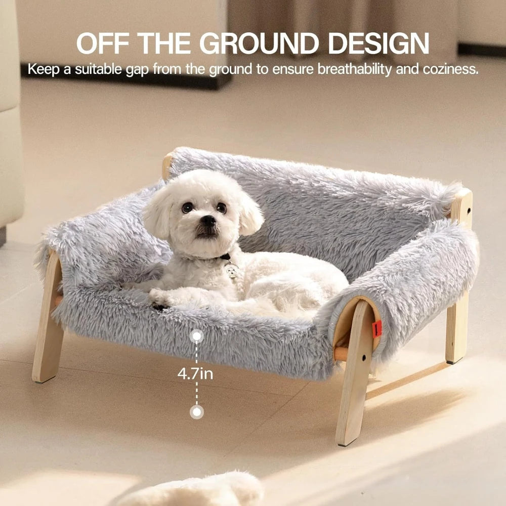 Raised Plush Pet Sofa Bed