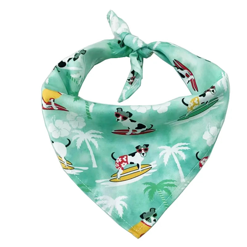 Triangular Dog Bandana Scarf – Summer & Beach