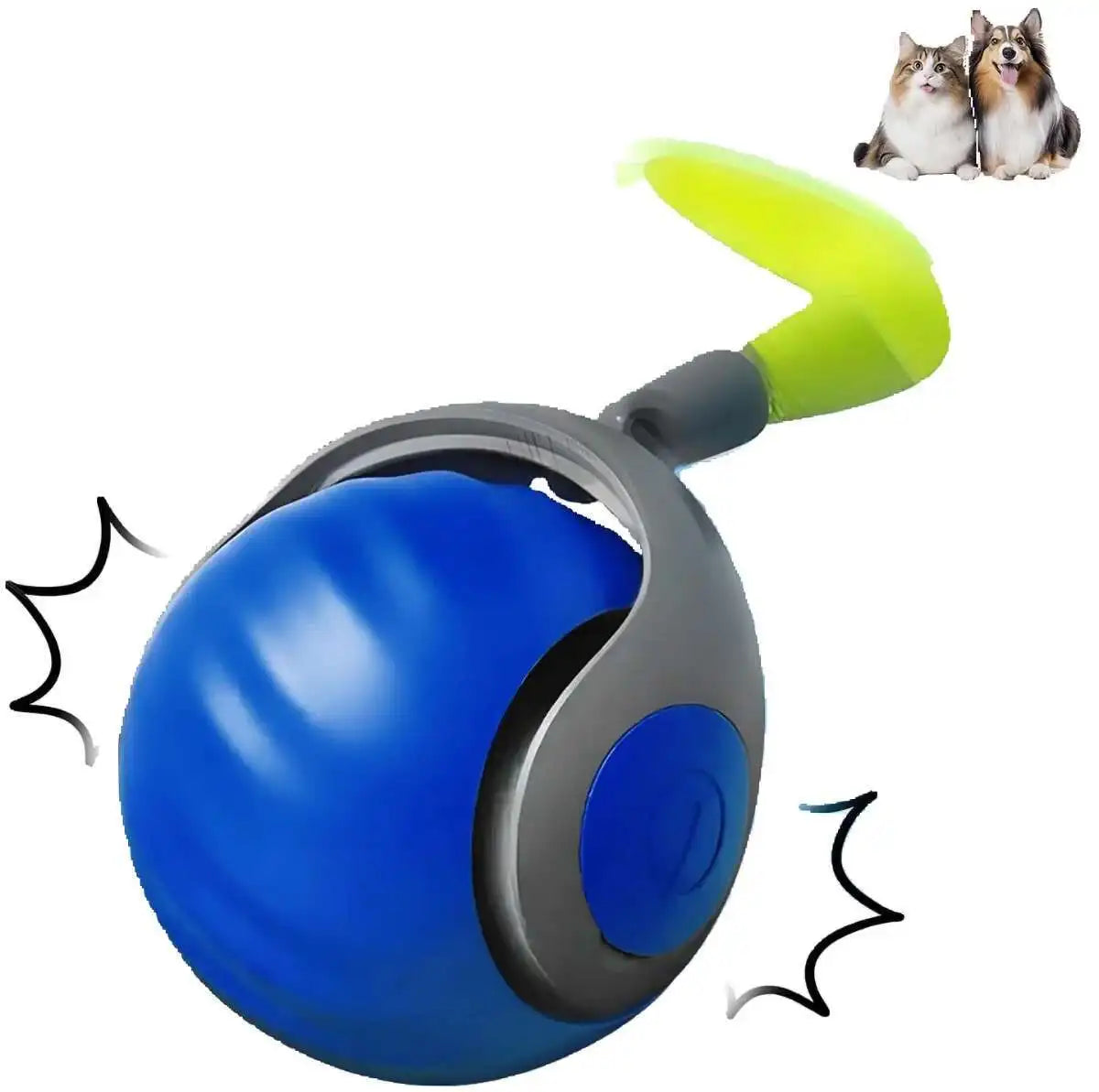 Smart Touch & Motion Activated Rolling Ball Toy for Cats & Dogs