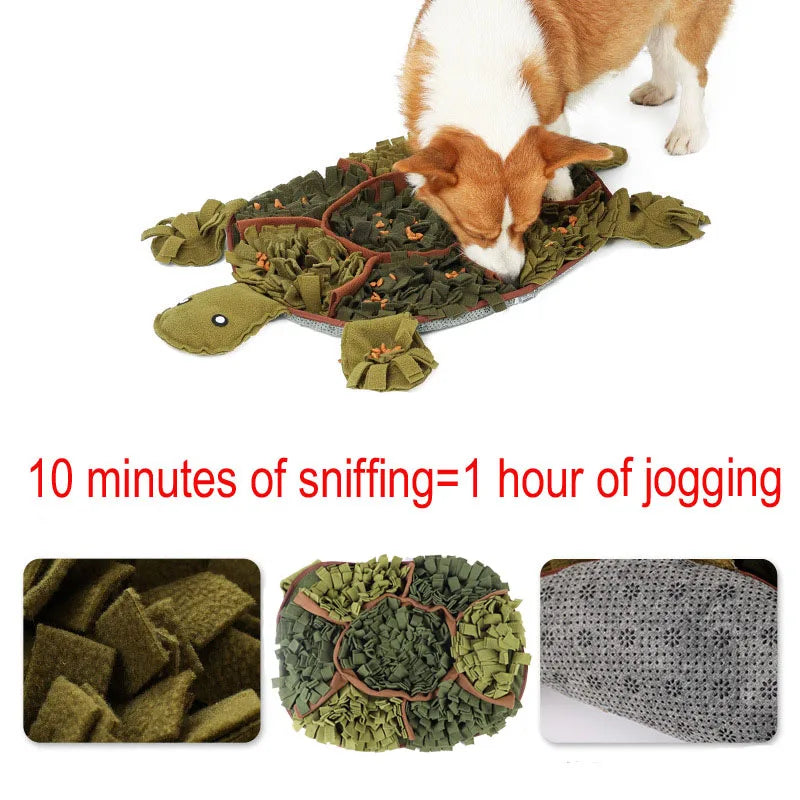 Animal-Shaped Dog Snuffle Mat — Foldable with Hidden Squeaker