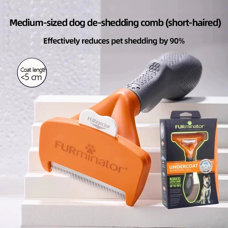 Pet Deshedding Grooming Brush for Dogs & Cats