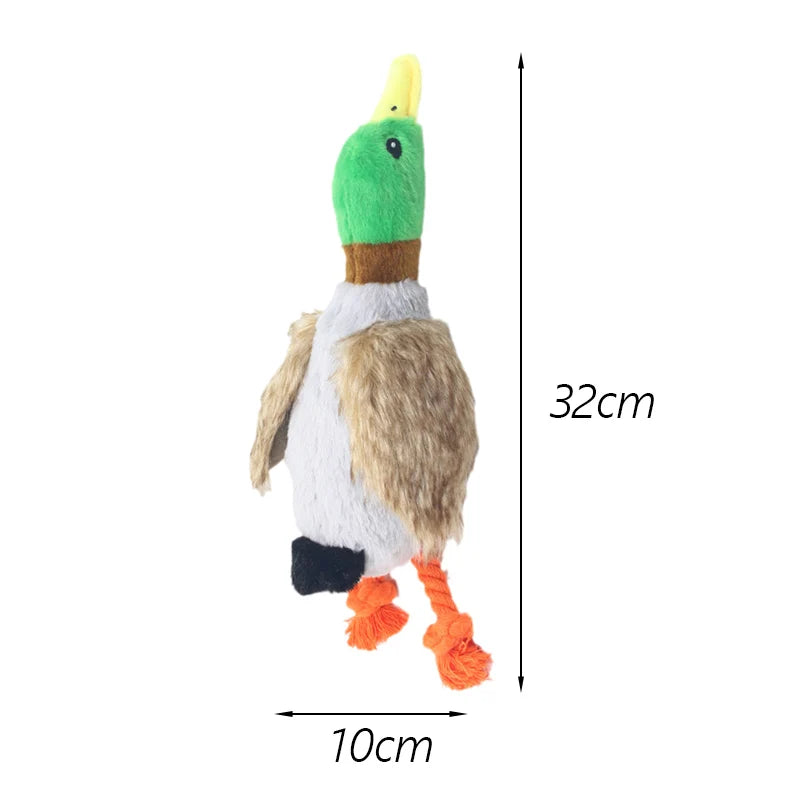 Duck Chew & Molar Toy for Dogs — Linen & Down, 25–34 cm