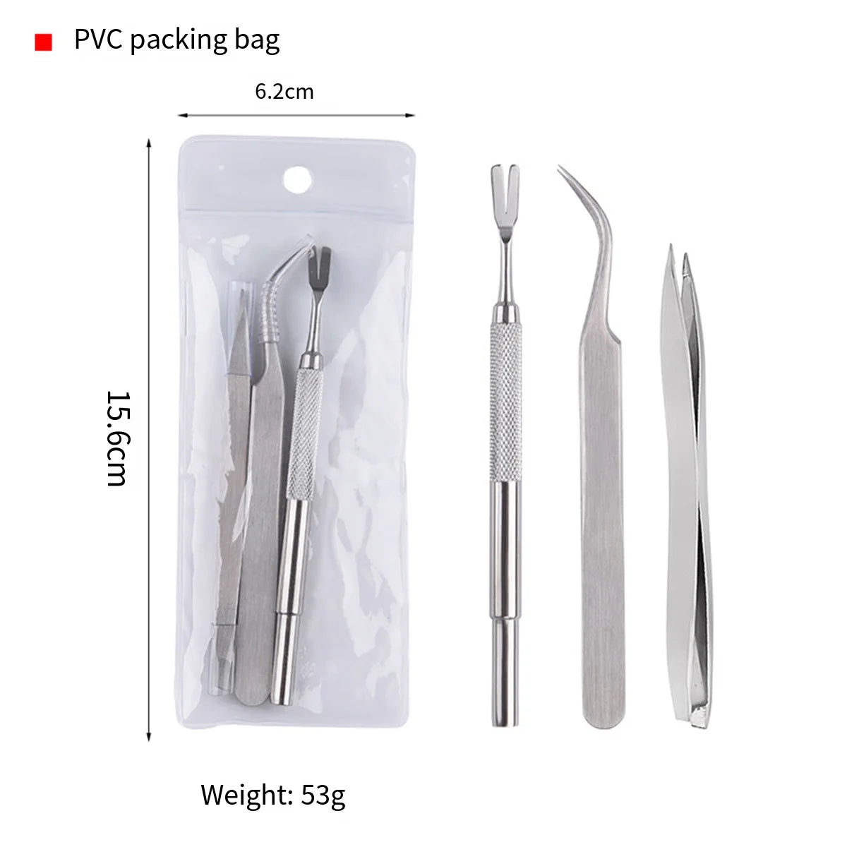 Stainless Steel Tick & Flea Remover Tool Set for Dogs & Cats
