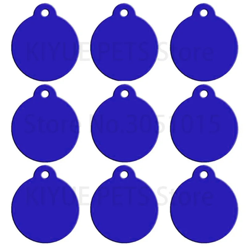 Personalised Laser-Engraved Pet ID Tags – Aluminium Round Pendants, Pack of 100