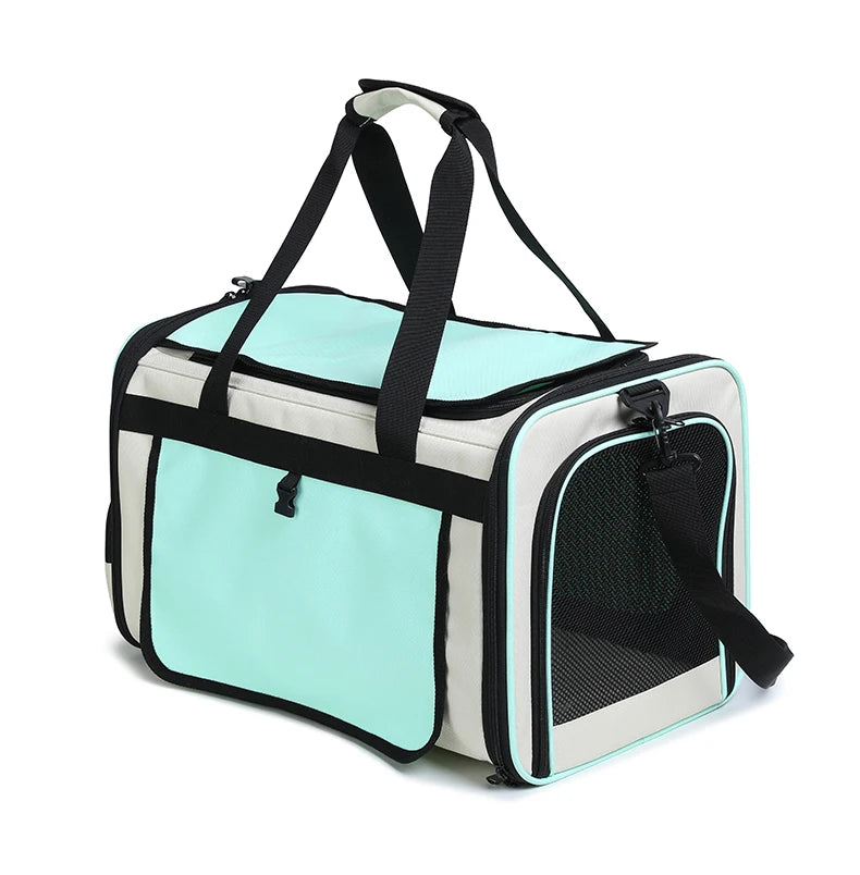 Airline Approved Collapsible Soft-Sided Pet Carrier — Travel Cat & Dog Carrying Case