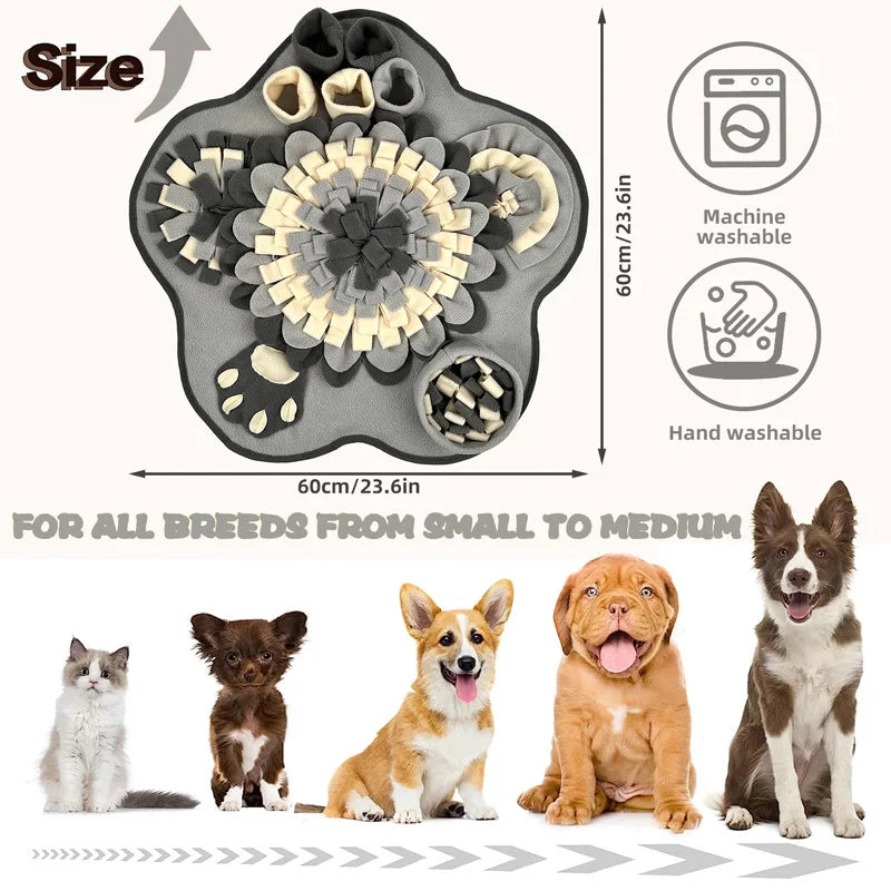 Dog Sniffing Mat – Slow Feeder & Enrichment Blanket