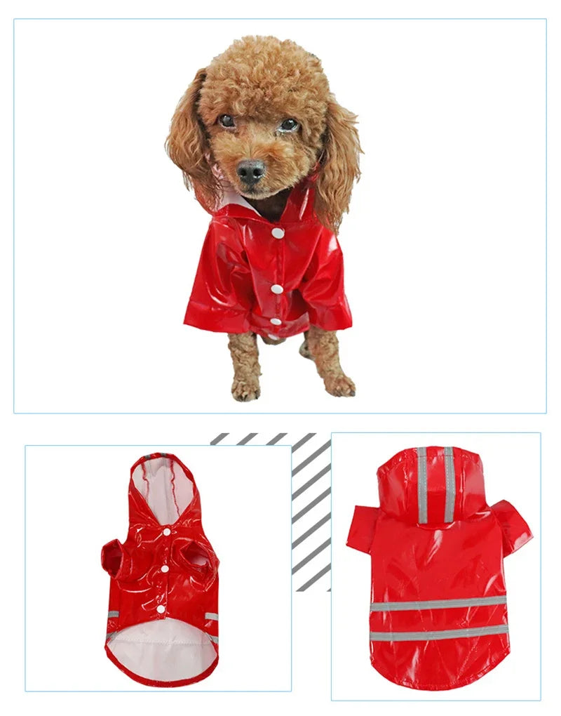 Imperméable réfléchissant pour chien | Cape Poncho coupe-vent pour petits chiens et chats