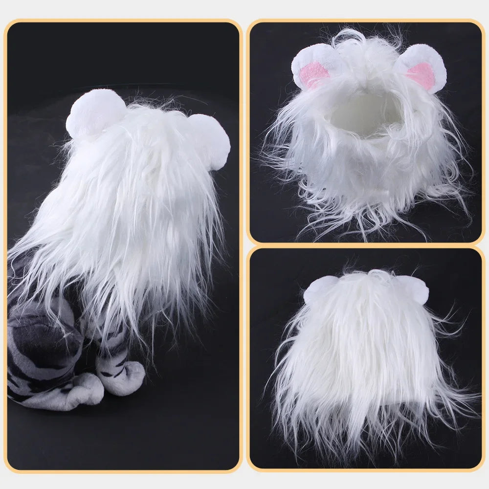 Lion Mane Headgear Costume for Dogs and Cats